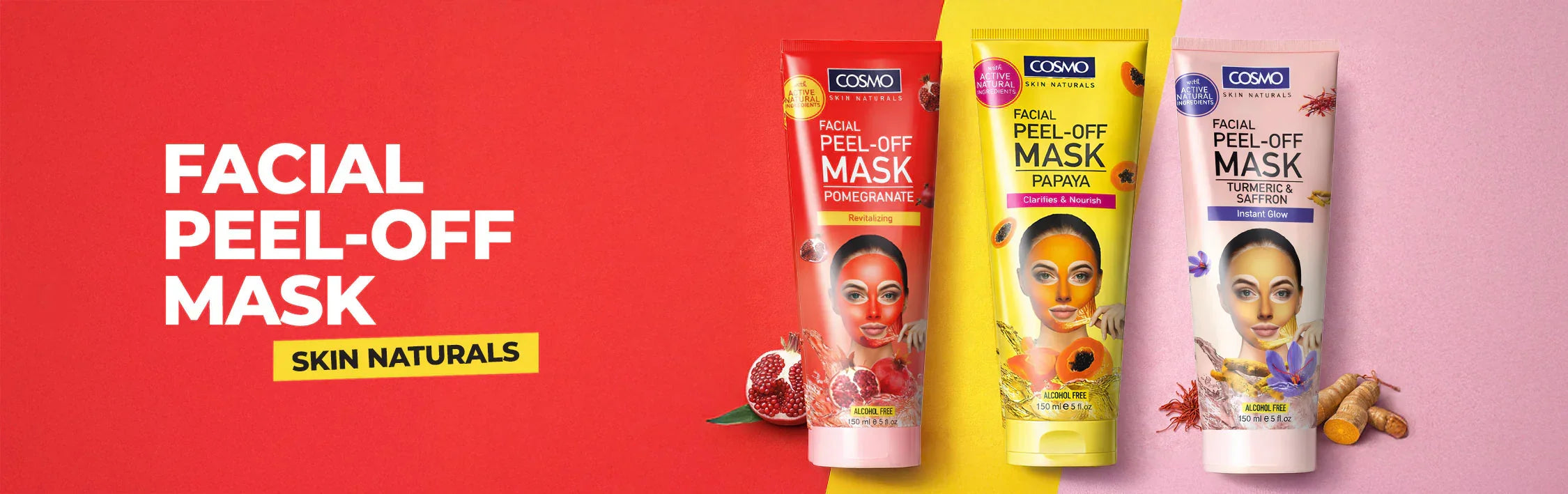 Peel Off Mask for Face — Charcoal, Gold & Fruit-Based Peel-Off Masks